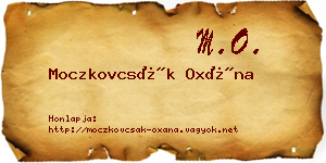 Moczkovcsák Oxána névjegykártya